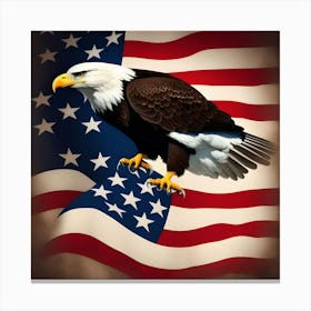 Eagle Flag Usa America Patriotic American Patriotism Symbol Canvas Print