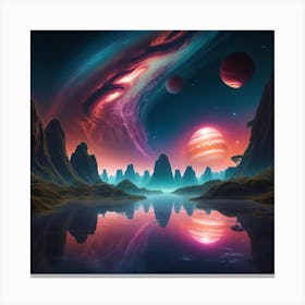 Space Landscape Canvas Print