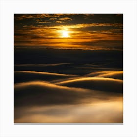 Sunrise Over The Clouds Canvas Print