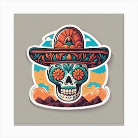 Day Of The Dead Skull 115 Canvas Print