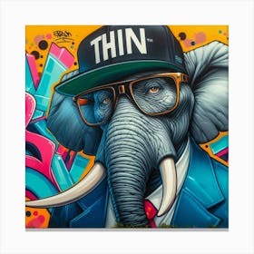 Thin Elephant Canvas Print