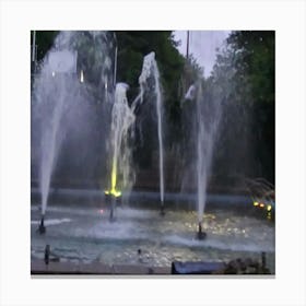 Fountains In The Park Canvas Print