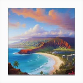 Hawaiian Sunset landscape 2 Canvas Print