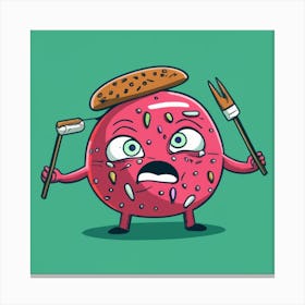 Donut Monster Canvas Print