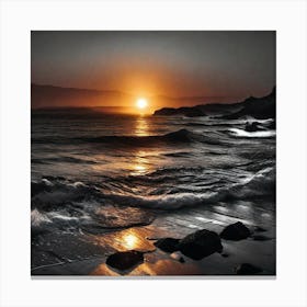 Sunset At The Beach 427 Canvas Print
