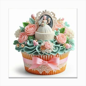 Wedding Cupcake 1 Canvas Print