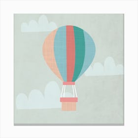 Scandi Hot Air Balloon Nursery Canvas Print