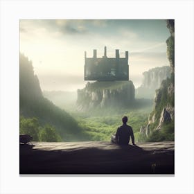 Man In A Forest Canvas Print