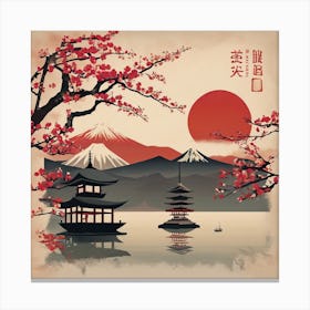 Japanese Landscape 1 Canvas Print