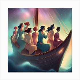 Angels On A Boat Canvas Print