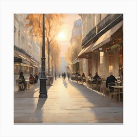 Paris At Sunset.5 1 Canvas Print