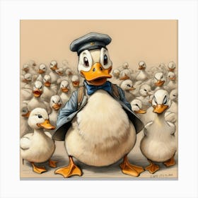 Donald Duck 16 Canvas Print