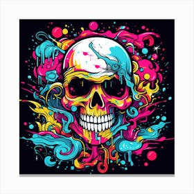 Colorful Skull 10 Canvas Print