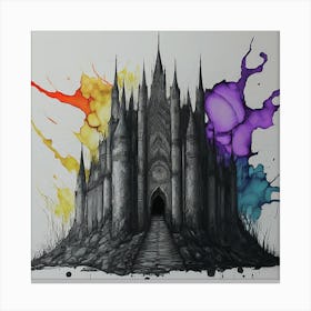 Castle Of Rainbows Canvas Print