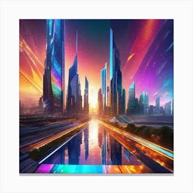 Futuristic City 129 Canvas Print