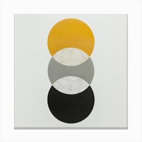 Abstract Yellow Grey And Black (1) Canvas Print