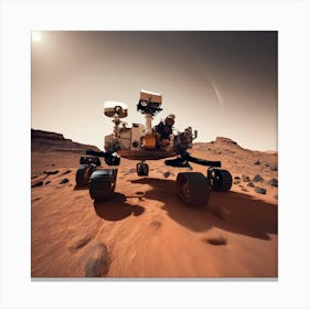 Curiosity Rover On Mars Canvas Print