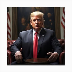 Trump Portrait Make America Great Again 2024 us election Canvas Print