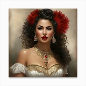 Mexican Beauty Portrait 22 Canvas Print