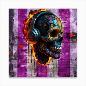 Day Of The Dead Skull Canvas Print