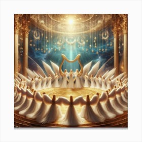 Angels In A Circle Canvas Print