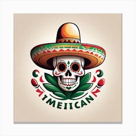 Mexican Skull 57 Canvas Print