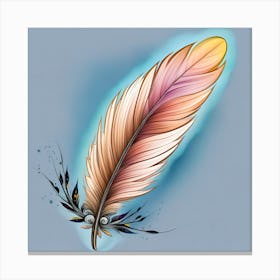 Feather Tattoo Canvas Print