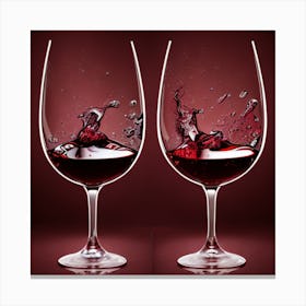 Two Glasses Of Wine 1 Canvas Print