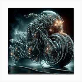 Cyborg Motorcycle Canvas Print