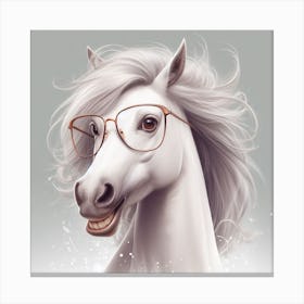 Eyeglassed Horse Canvas Print