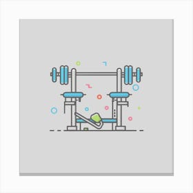 Gym Equipment Canvas Print