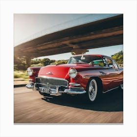 Classic Car On The Road 14 Canvas Print