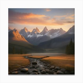 Sunrise In The Mountains art print Canvas Print