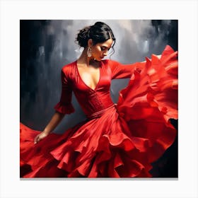 Flamenco Dancer Canvas Print