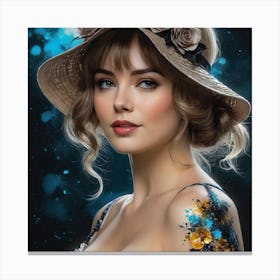 Portrait Of A Young Woman 3 Canvas Print