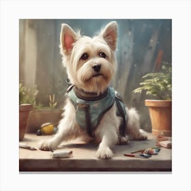 Cute Dog Nursery Art Print (4) Canvas Print