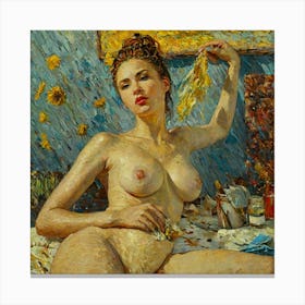 woman boobs  Canvas Print