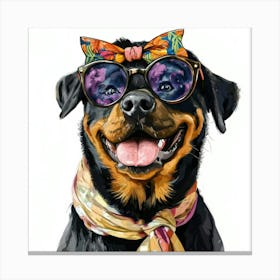 Rottweiler Dog Canvas Print