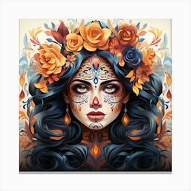 Day Of The Dead Girl 4 Canvas Print