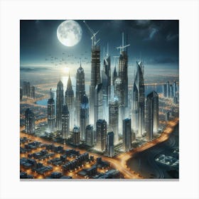 Futuristic Cityscape Canvas Print