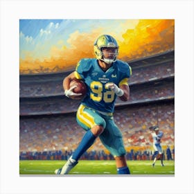 Heart of a Champion Football Athlete in Gear Canvas Print