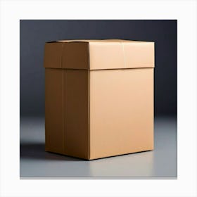 Mock Up Blank Box Parcel Cardboard Customizable Template Unprinted Clean Simple Minimalis (15) Canvas Print