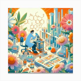 Chemistry Lab Illustration Canvas Print