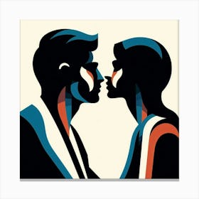 Kissing Couple 3 Canvas Print