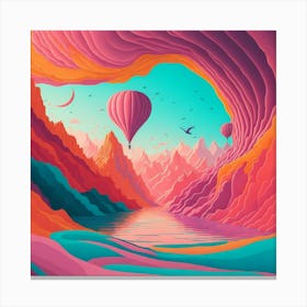 Hot Air Balloons In The Sky Canvas Print