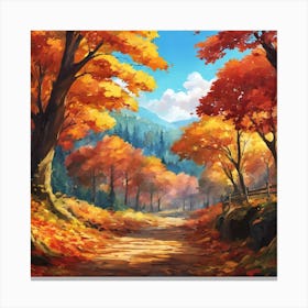 Autumn Road 1 Canvas Print