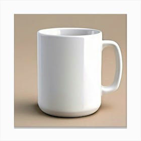 Mock Up Mug Blank Plain White Ceramic Customizable Unadorned Empty Clean Simple Minimal (3) Canvas Print