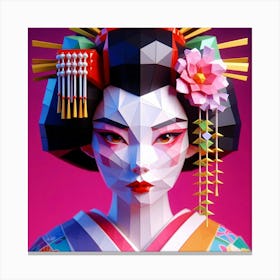 Creativel Geisha Illustration 170 Canvas Print