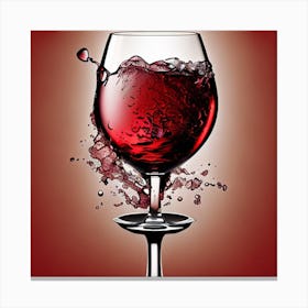 Red Wine Splash 3 Canvas Print