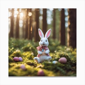 Easter Bunny In The Forest 6 Canvas Print